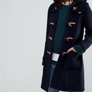 Vintage J.Crew Navy Wool Toggle Hooded Peacoat Size 2